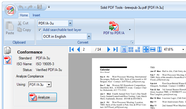 Архивирование в формате PDF/A и проверка на соответствие