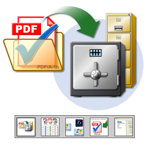 按一下開啟 "PDF/A 存檔格式" 功能瀏覽...