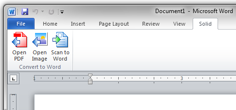 Open PDF files directly into Word.