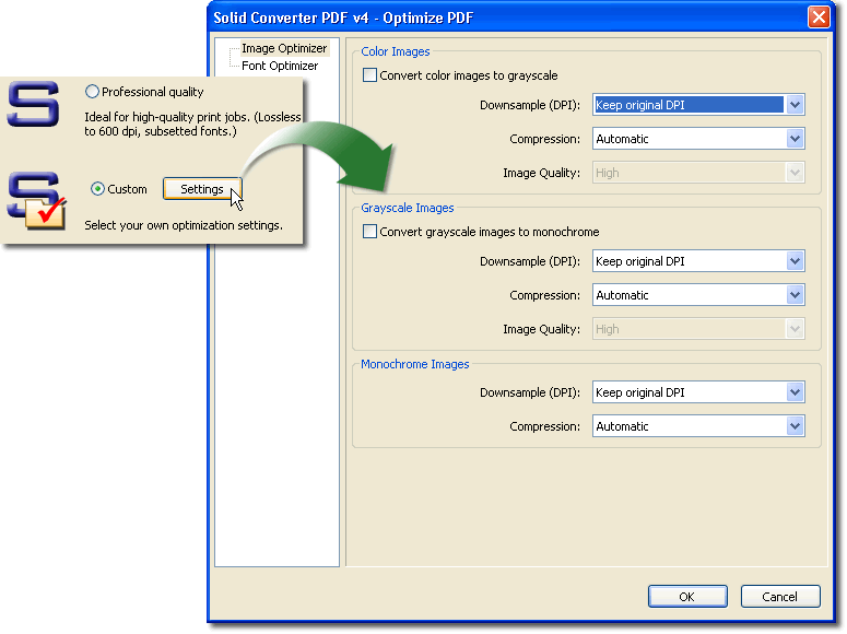 You can now select your appropriate Optimization settings.