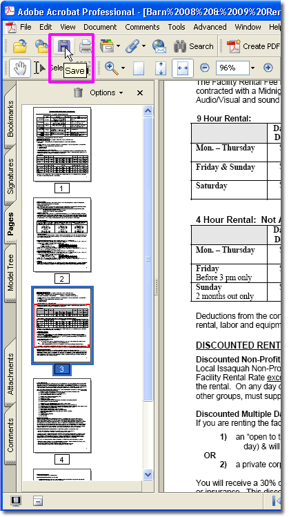 Enregistrer le document