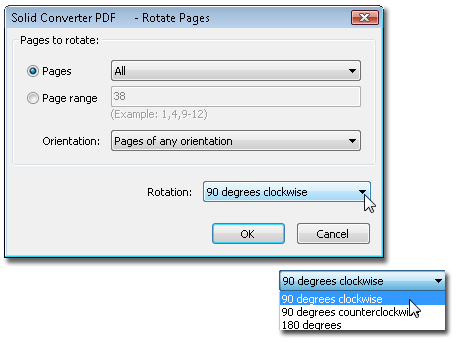 Faire pivoter les pages sélectionnées