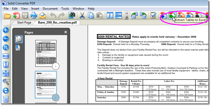 Convert Pdf Chart To Excel