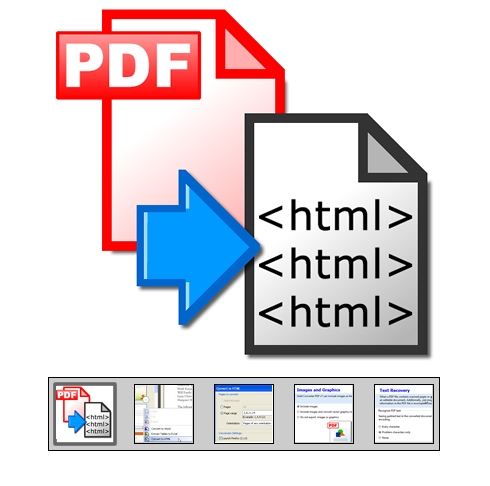 Haga click para iniciar la "PDF a HTML" presentación de características...