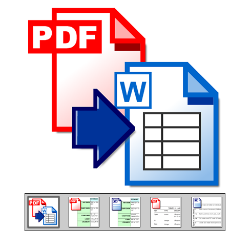 按一下開啟 "從 PDF 將表格擷取為 Word" 功能瀏覽...