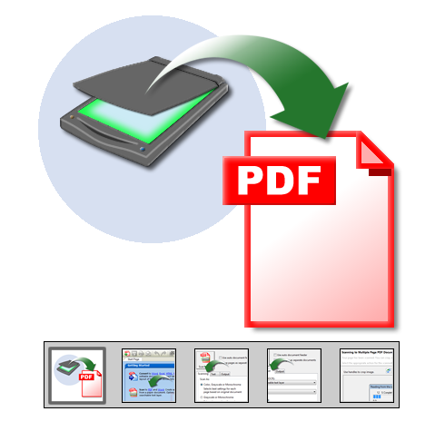 Klik om te starten "Naar PDF scannen" rondleiding door de functies ...