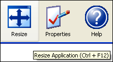 Resize button