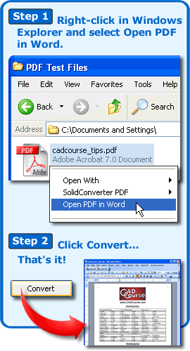 Convert PDFs to Word in two easy steps